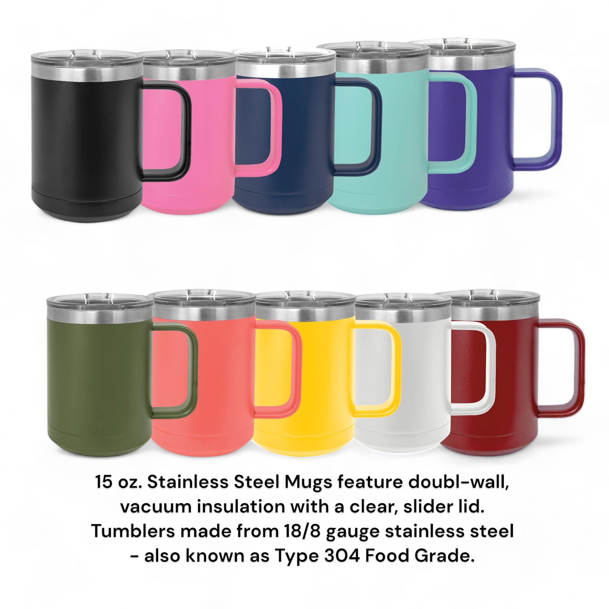 15 oz Personalized Farm Coffee Mug – Farmhouse Cup with Handle – Custom Laser Engraved Cow, Chicken, Duck Farmhouse Logo with Name