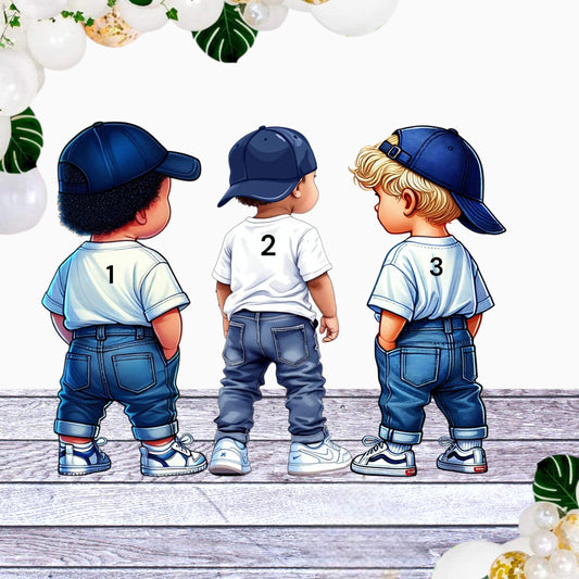 Denim Baby Boy Cutouts Blue Jeans Party Centerpieces