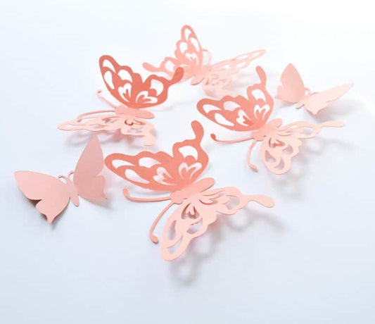 Baby Shower Butterfly Decor, Salmon Butterflies Decoration --