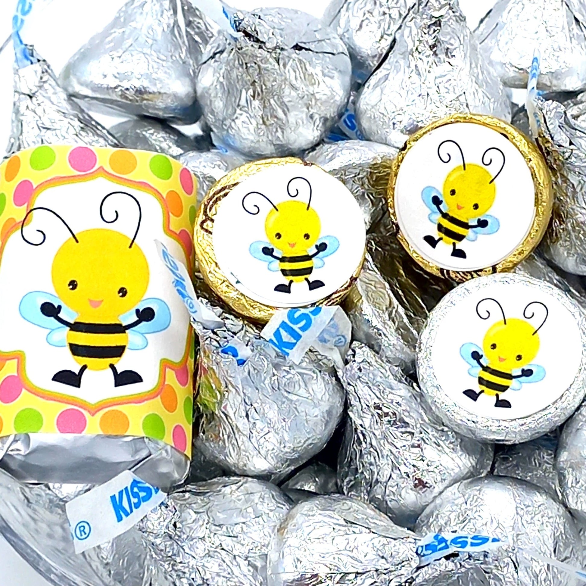 Bumble Bee Candy Labels for First Birthday Baby Shower Decoration -bee-bee boy birthday