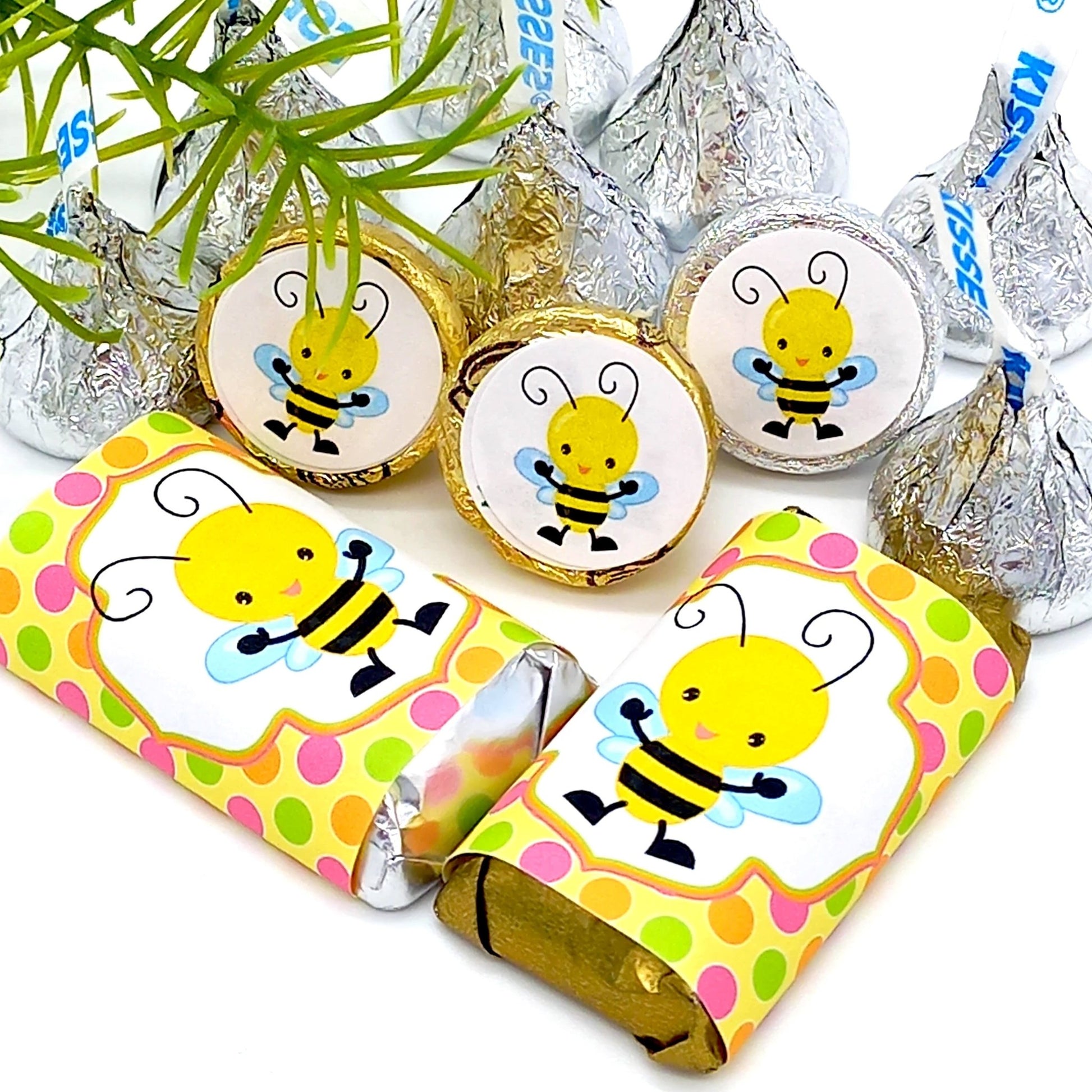 Bumble Bee Candy Labels for First Birthday Baby Shower Decoration -bee-bee boy birthday