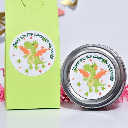 Dragon Thank You Party Favor Labels Stickers -dragon-dragon baby shower