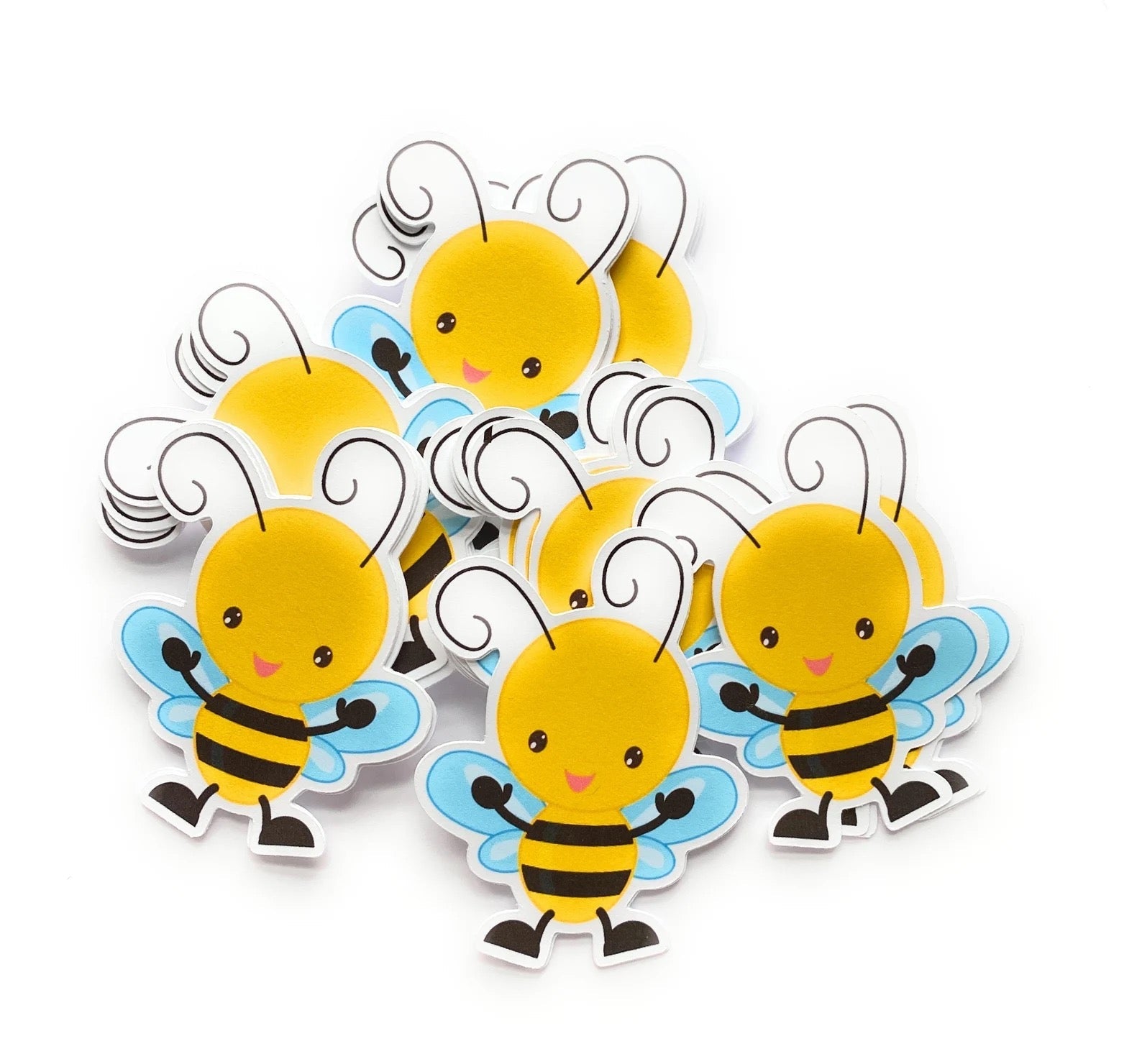 Girl and Boy Baby Bee Cutouts for Bumble Bee Baby Shower Birthday Cake Topper Decor -bee-bee boy birthday