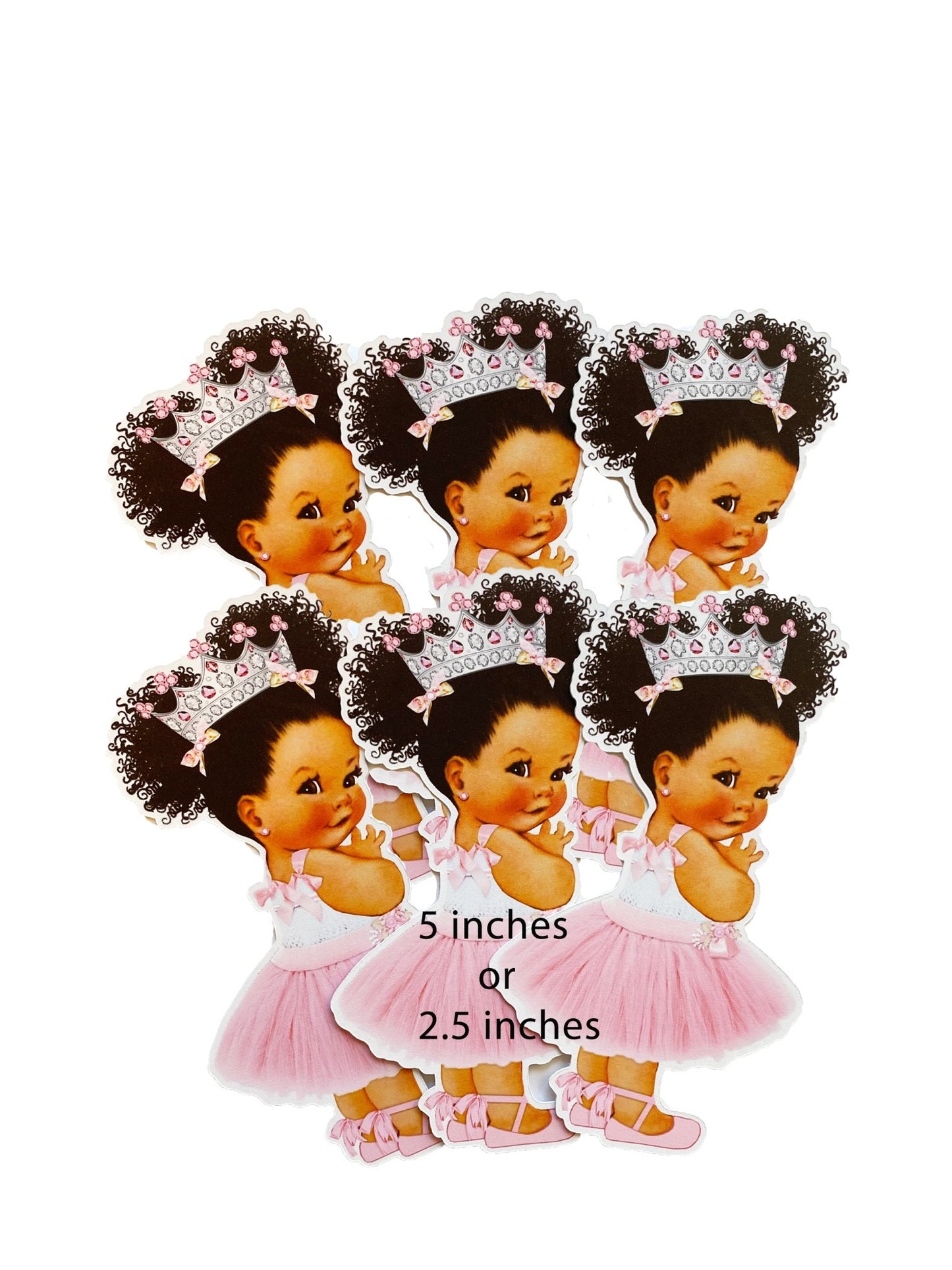 Pink Silver Crown Princess Centerpieces African American Baby Shower -princess-princess baby shower