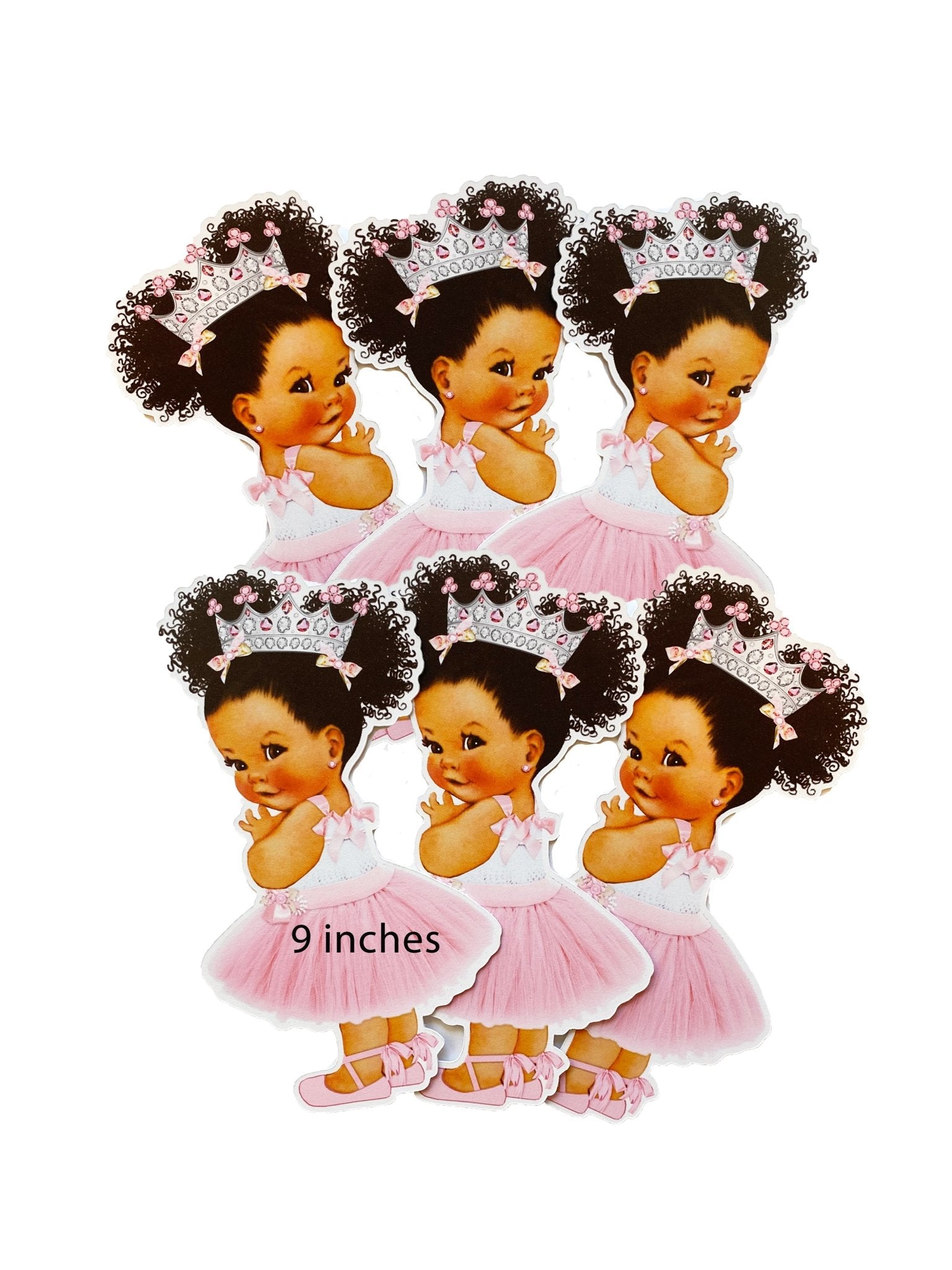 Pink Silver Crown Princess Centerpieces African American Baby Shower -princess-princess baby shower