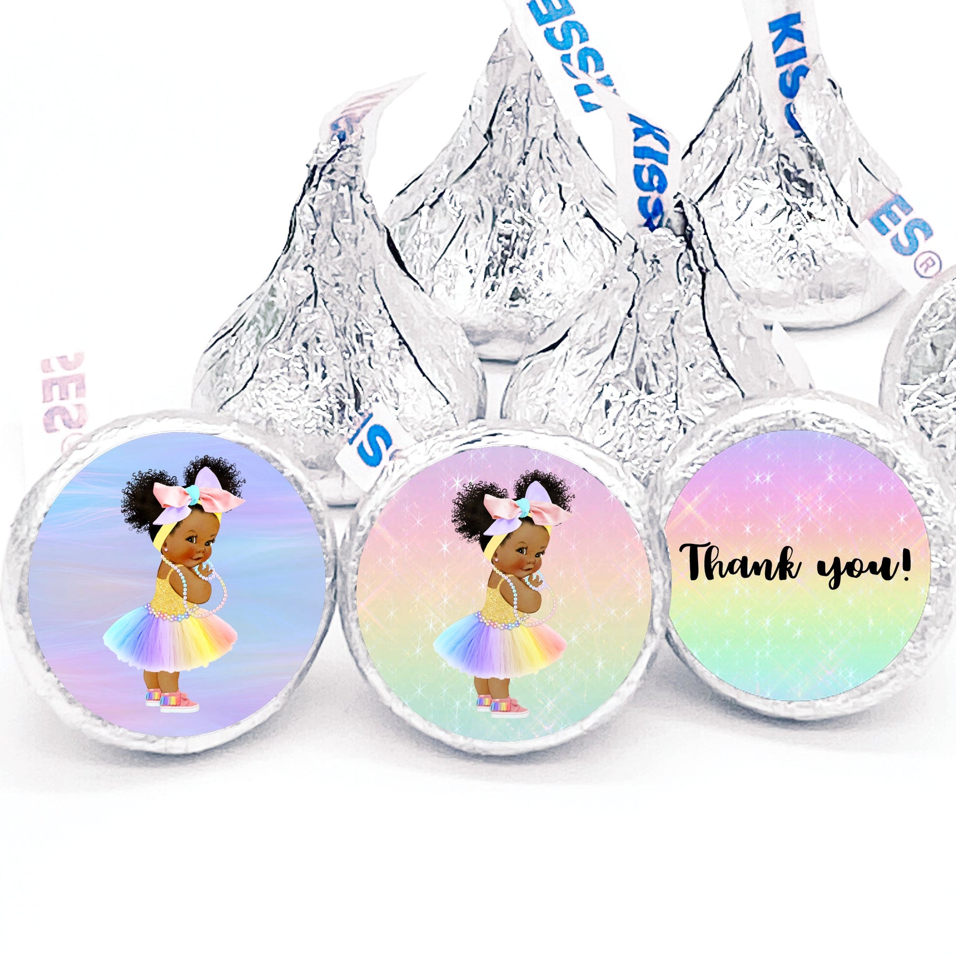 Rainbow Princess Labels Stickers for Candy Bar Baby Shower Birthday Decoration -candy labels-princess