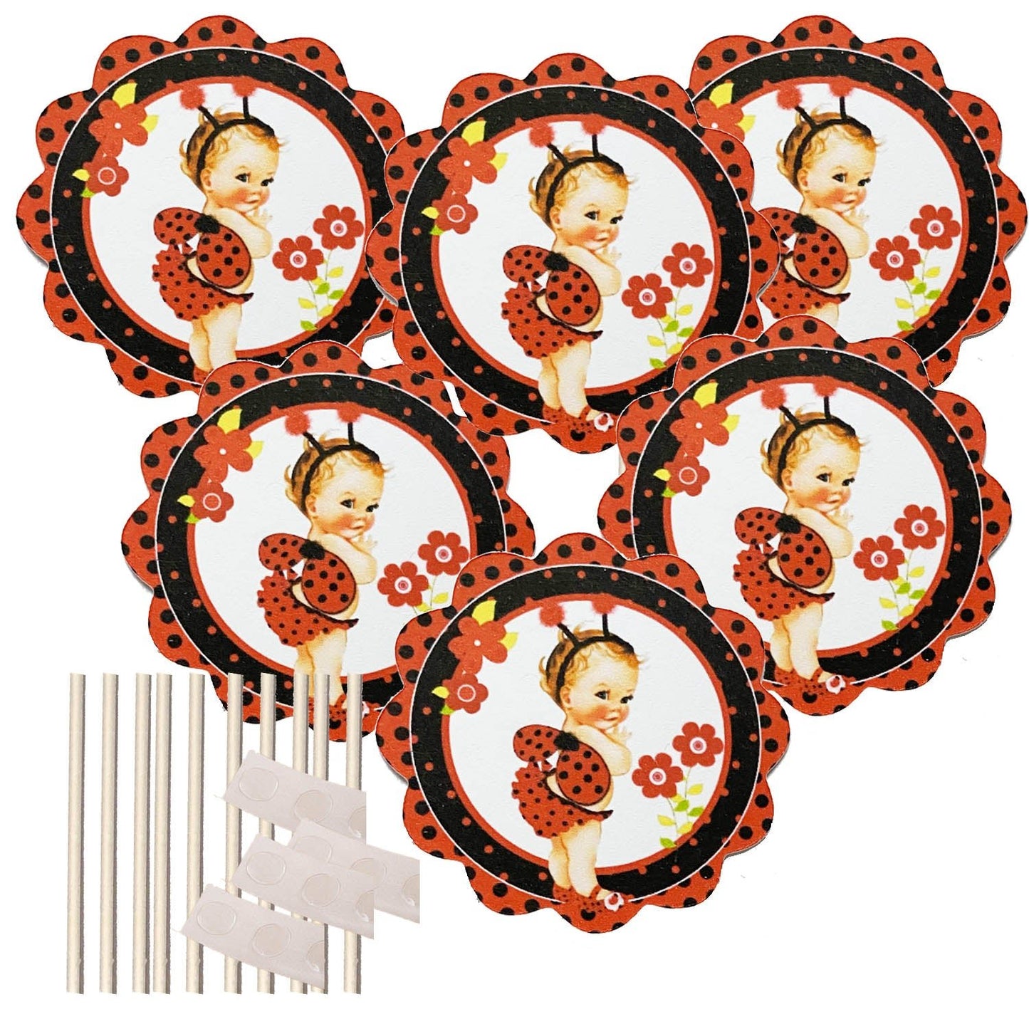 Sitting Lavender Princess Cake Toppers DIY African American Baby Girl --