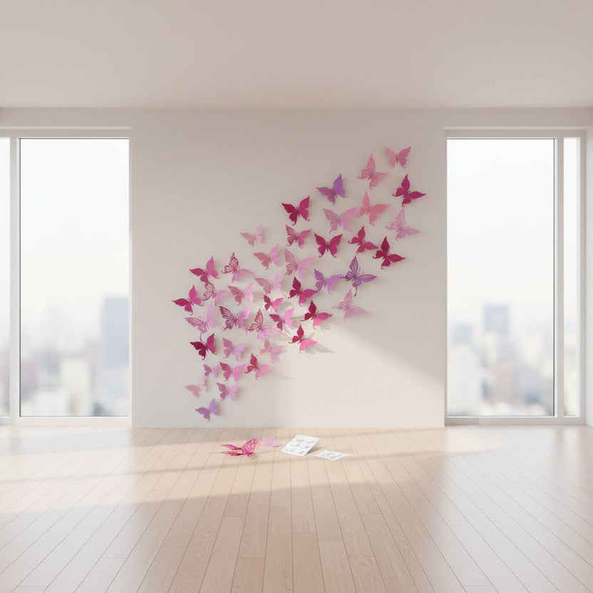 Wall Paper Butterfly Decals Stickers for Girl Room Decoration -baby room butterfly-butterfly