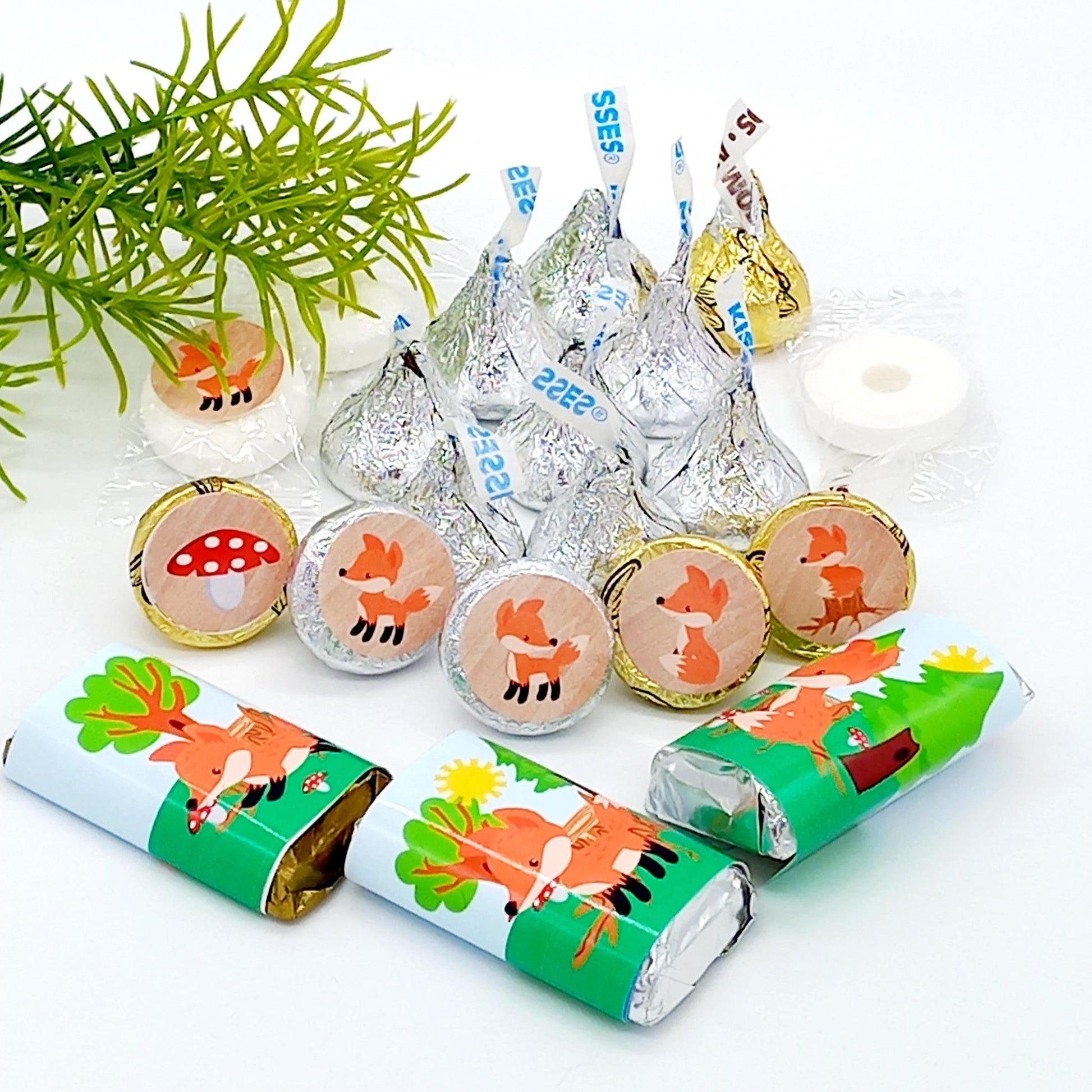 Woodland Animal Theme Candy Labels for Baby Shower Birthday Party Decoration -candy labels-woodland