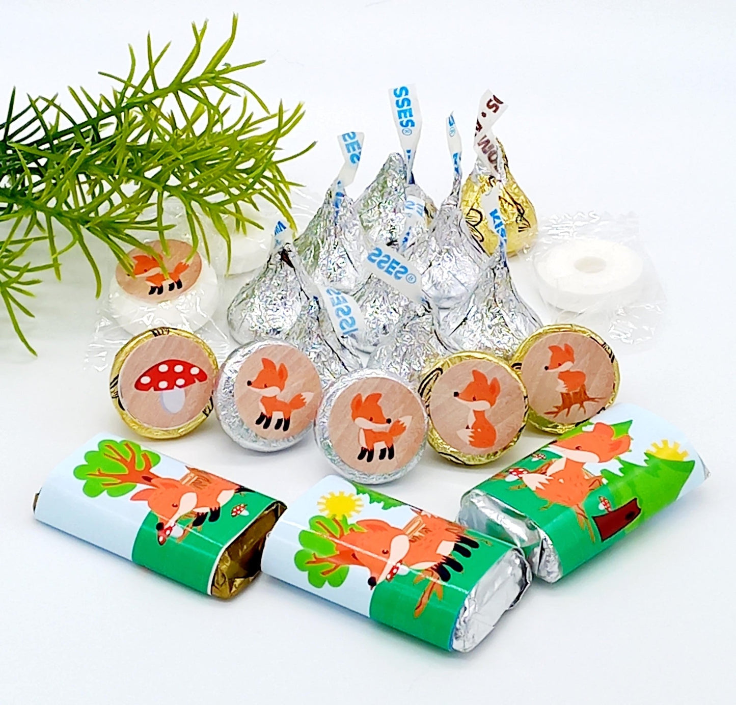 Woodland Animal Theme Candy Labels for Baby Shower Birthday Party Decoration -candy labels-woodland