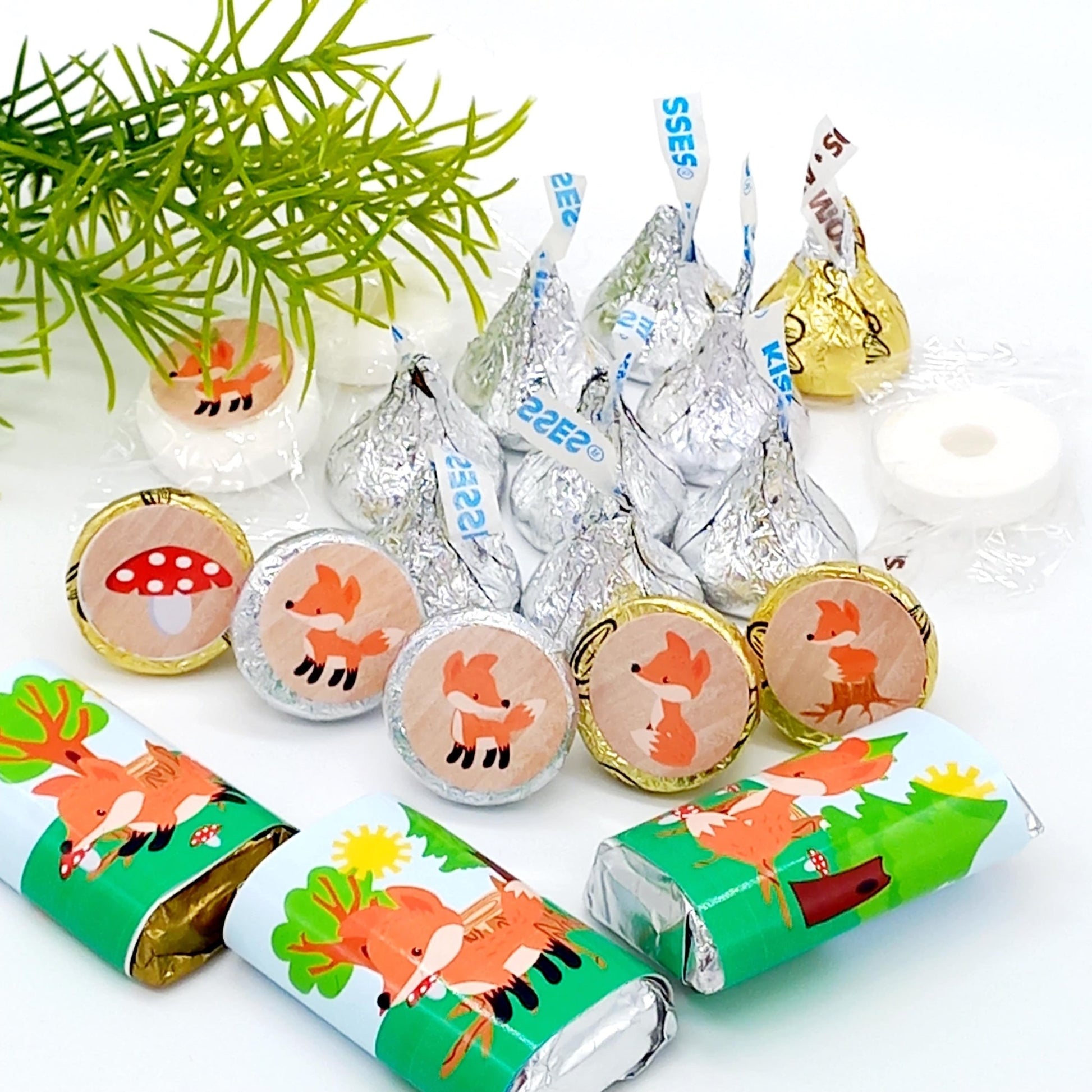 Woodland Animal Theme Candy Labels for Baby Shower Birthday Party Decoration -candy labels-woodland