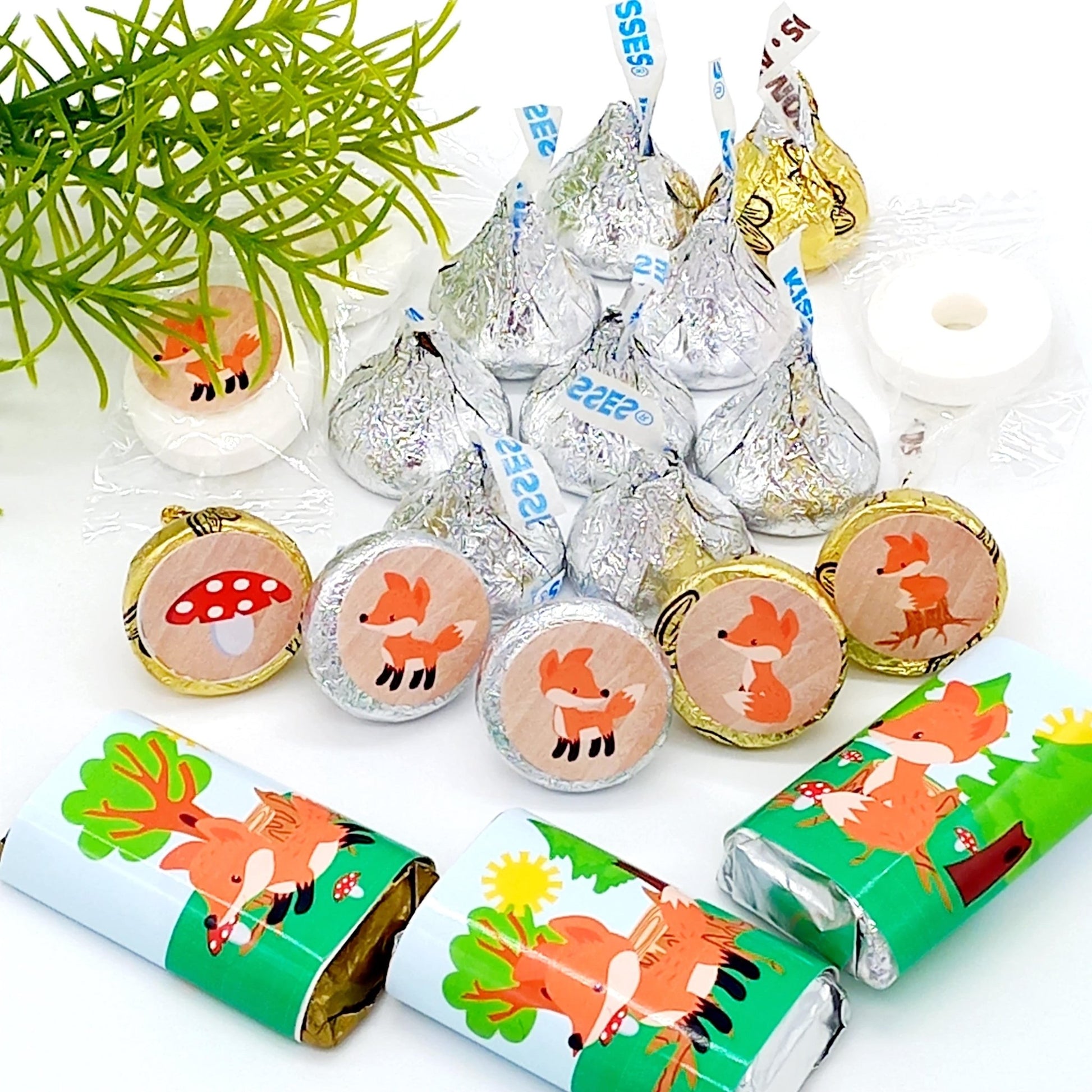 Woodland Animal Theme Candy Labels for Baby Shower Birthday Party Decoration -candy labels-woodland