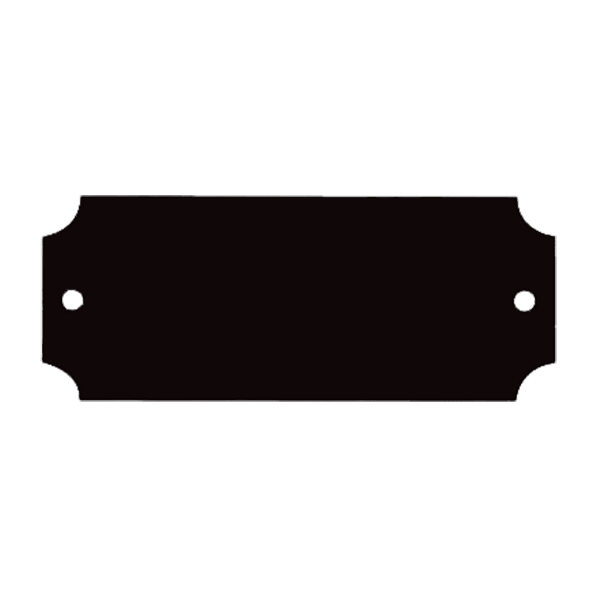 2 1/2" x 1" Black Brass Laserable Perpetual Plate, custom laser engraved