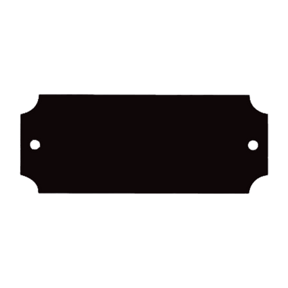 2 1/2" x 1" Black Brass Laserable Perpetual Plate, custom laser engraved