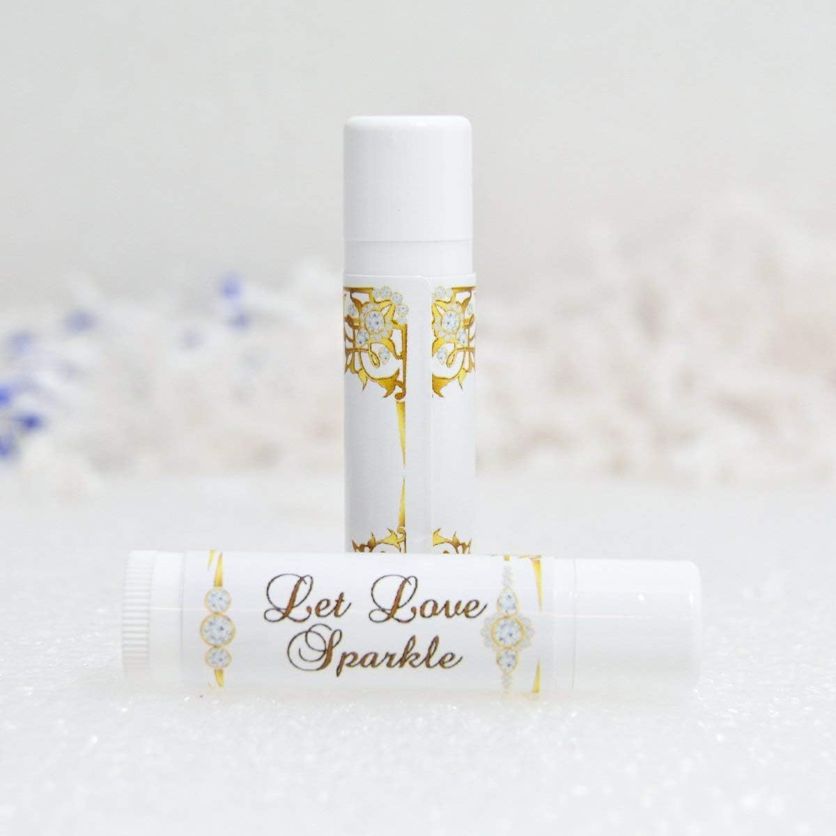 Wedding Lip Balm Labels Let Love Sparkle Party Favor Bridal Shower Stickers