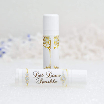 Wedding Lip Balm Labels Let Love Sparkle Party Favor Bridal Shower Stickers