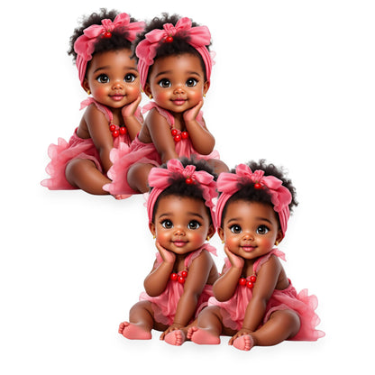 Cherry Girl Baby Shower Cutouts DIY Centerpieces, Table Party Decorations Supplies (10.5" One Centerpiece)