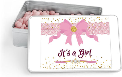 Baby Shower Labels It's a Girl Stickers Party Favor Decoration Lip Balm Labels