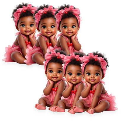 Cherry Girl Baby Shower Cutouts DIY Centerpieces, Table Party Decorations Supplies (10.5" One Centerpiece)
