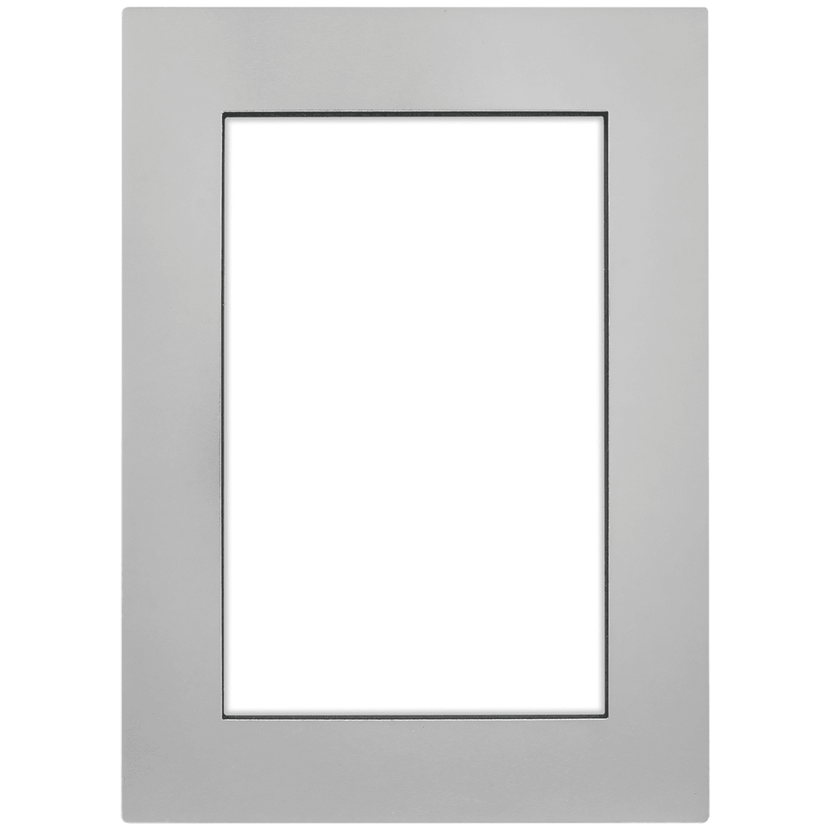 Gray aluminum photo frame 4x6 blank