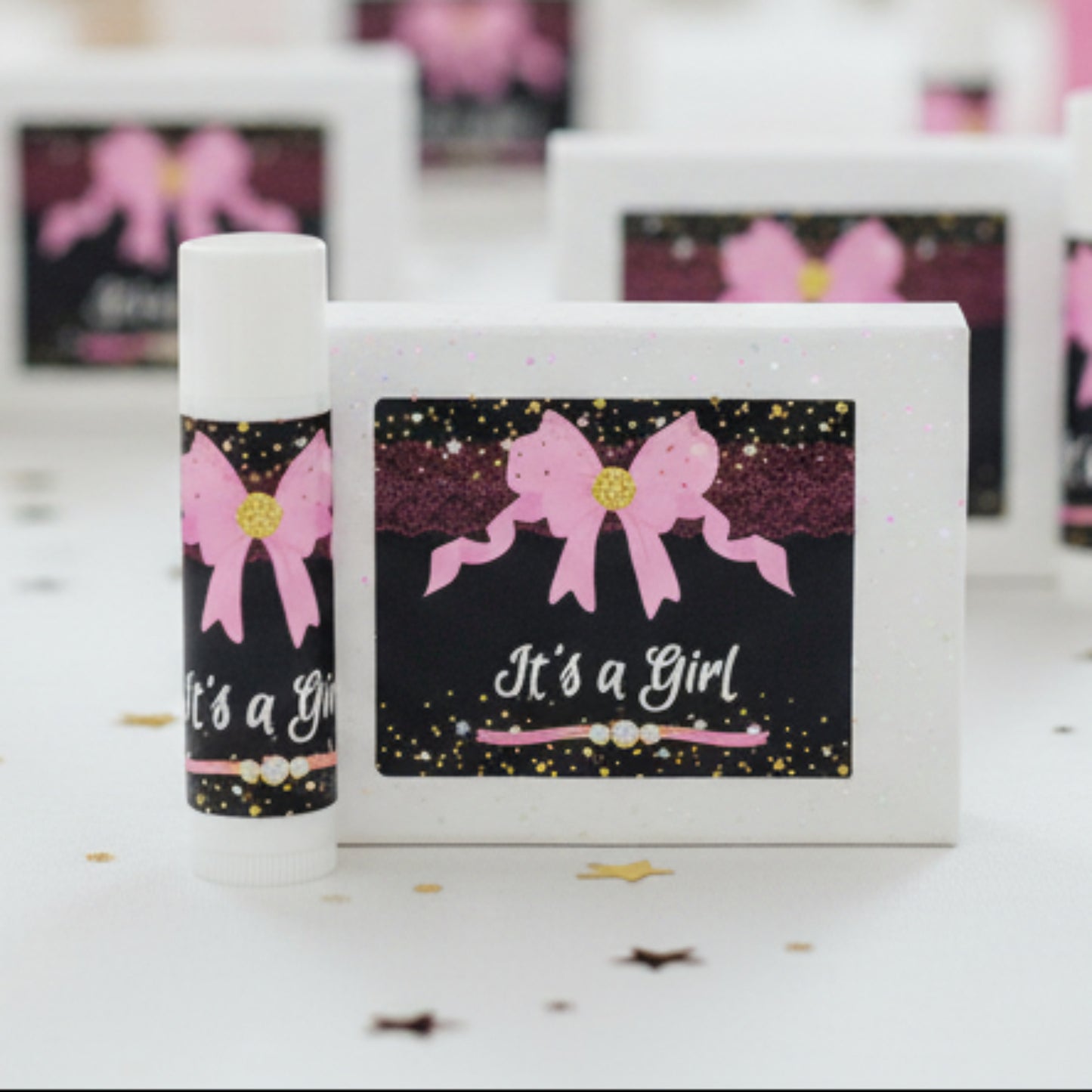 Baby Shower Lip Balm Labels: Personalized Stickers