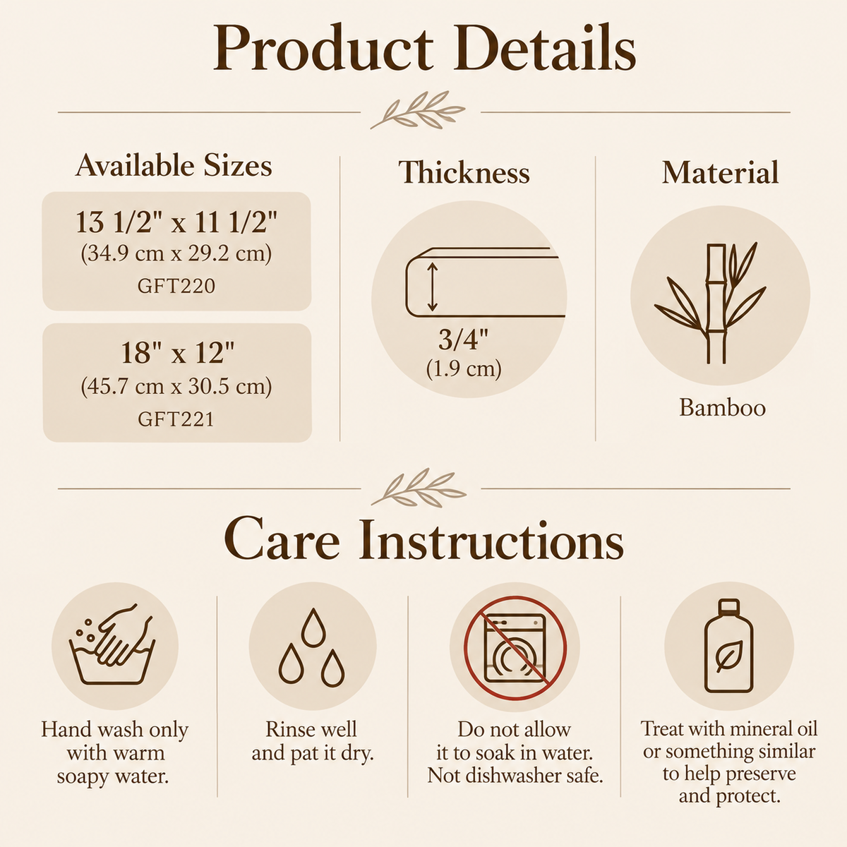Custom Logo Bamboo 2-Tone Cutting Board – Laser Engraved Large Personalized Board in 2 Sizes