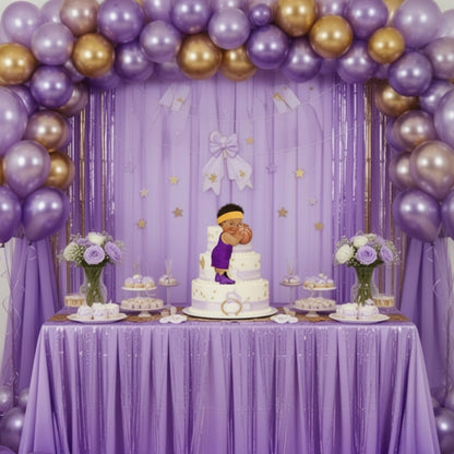 Basketball Baby Shower purple