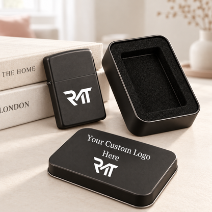 Matte Black Engraved Lighter | Custom Business & Promotional Gifts