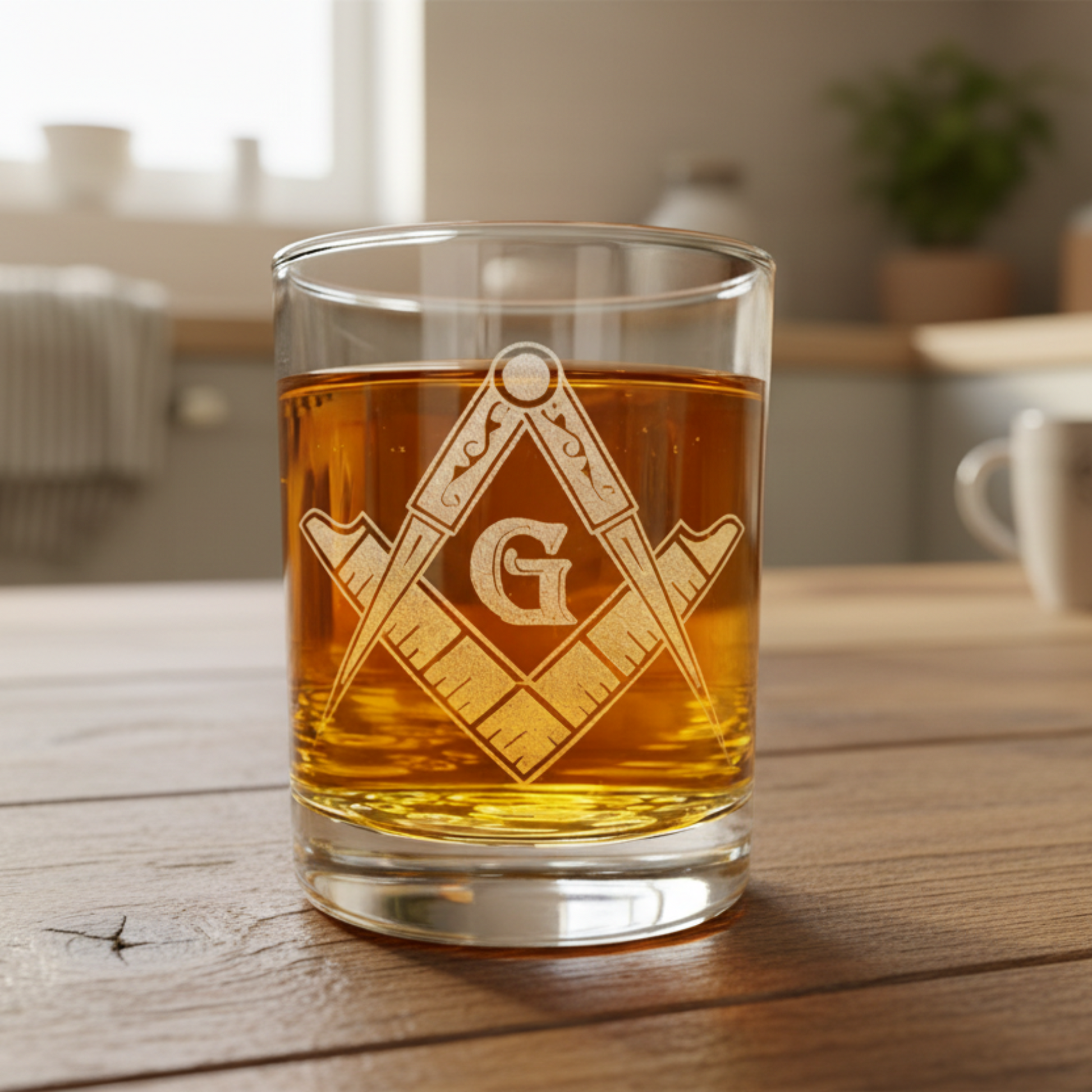 laser engraved custom whiskey glass custom name