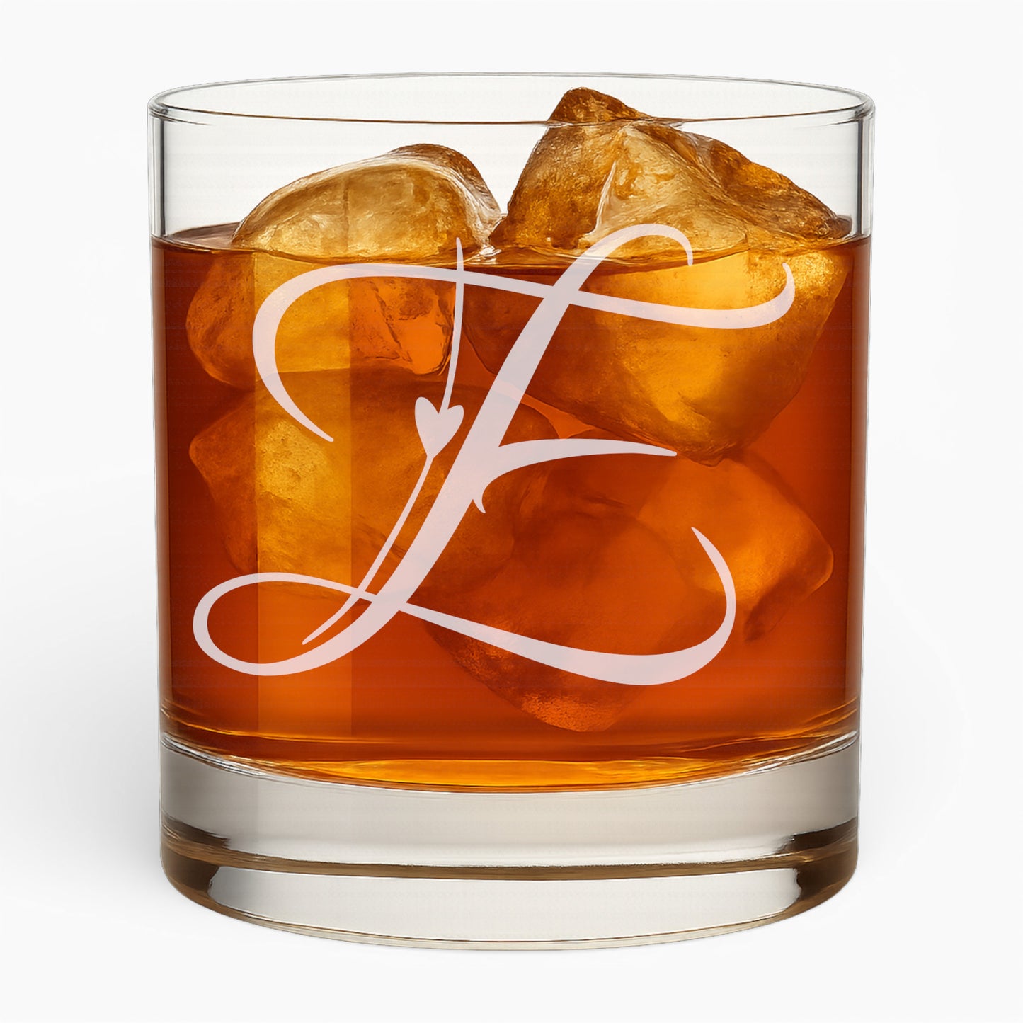 10.5 oz Love Letter Whiskey Glass - Romantic Engraved Design