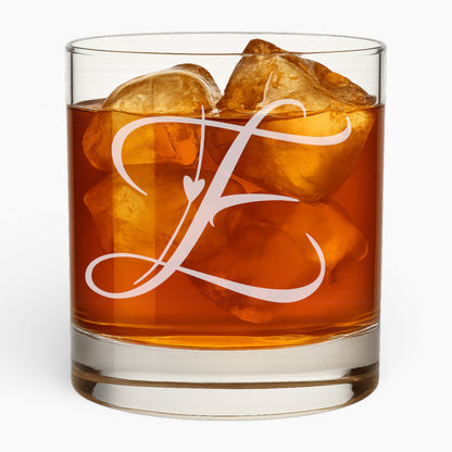 10.5 oz Love Letter Whiskey Glass - Romantic Engraved Design