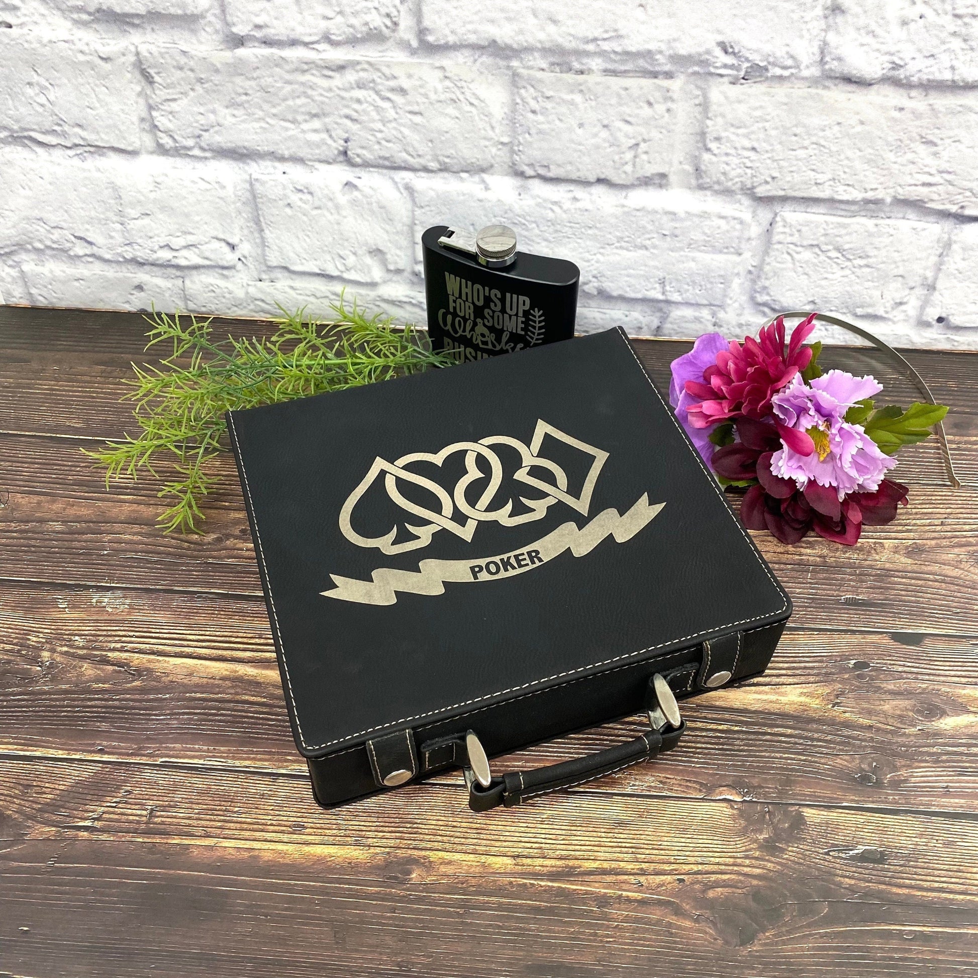 Engraved Personalized Poker Set