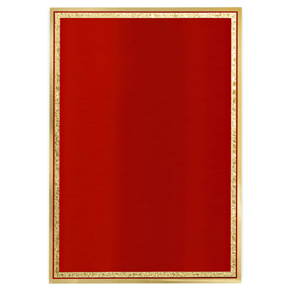 7" x 10" Red/Gold Florentine Plaque Plate, custom engraved award plate