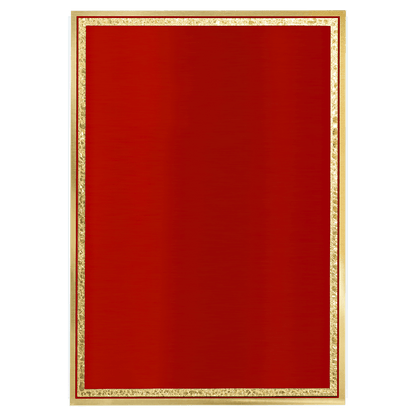 7" x 10" Red/Gold Florentine Plaque Plate, custom engraved award plate
