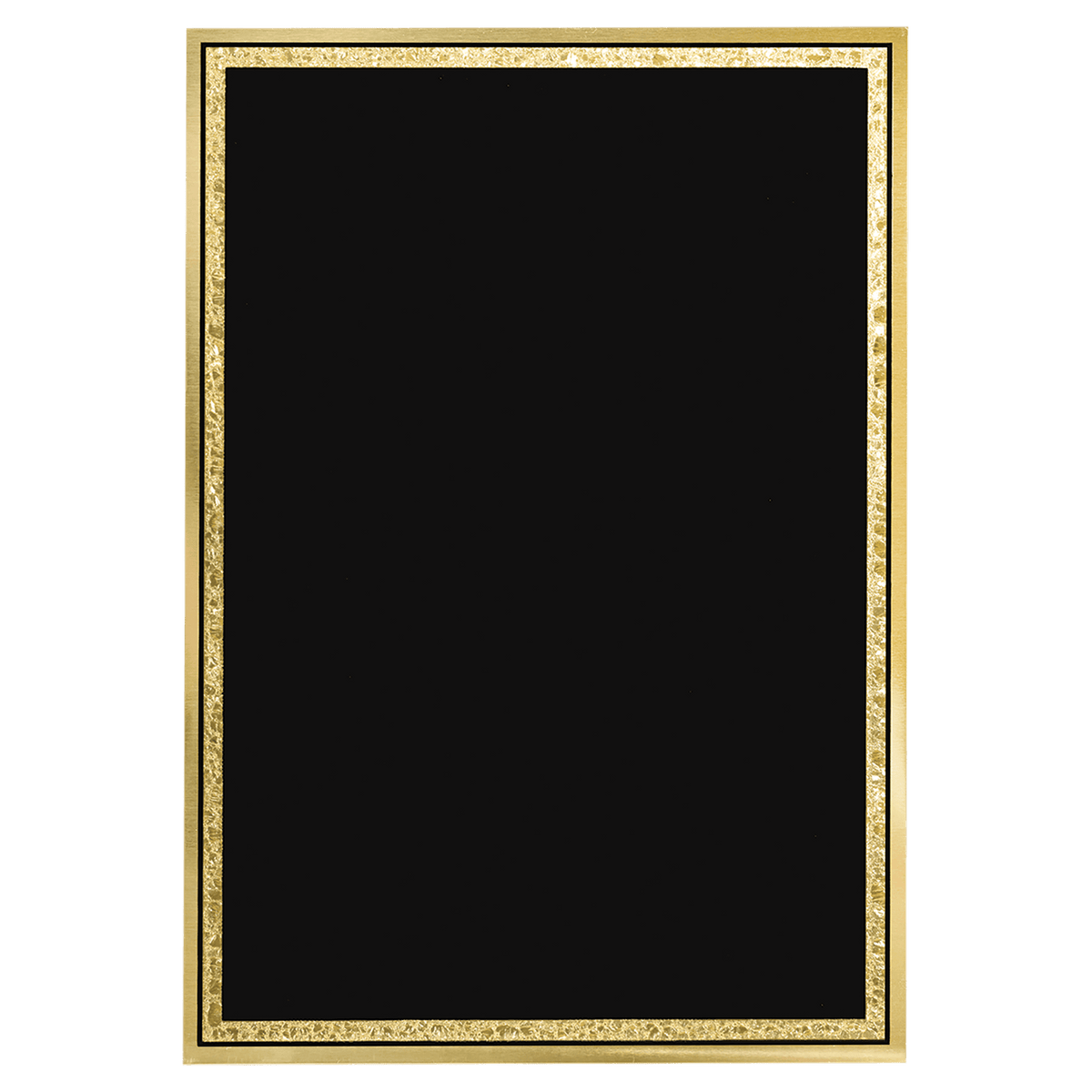 4" x 6" Black/Gold Florentine Plaque Plate, custom engraved award plate