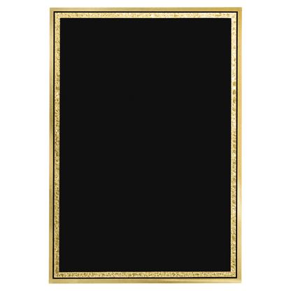 4" x 6" Black/Gold Florentine Plaque Plate, custom engraved award plate