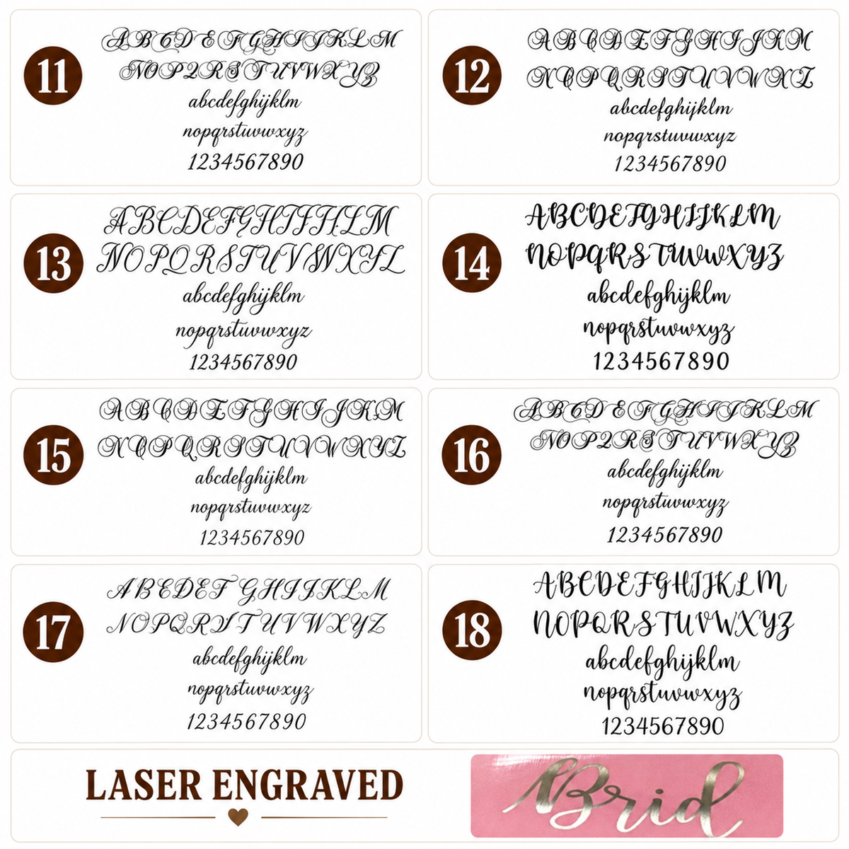 Font options – sheet 1