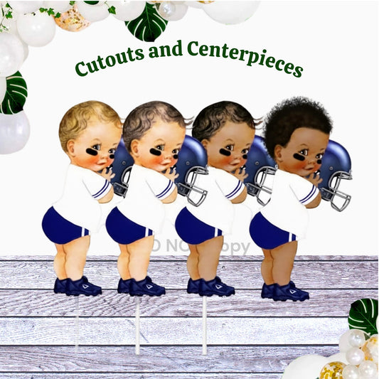 Football centerpieces for baby shower birthday