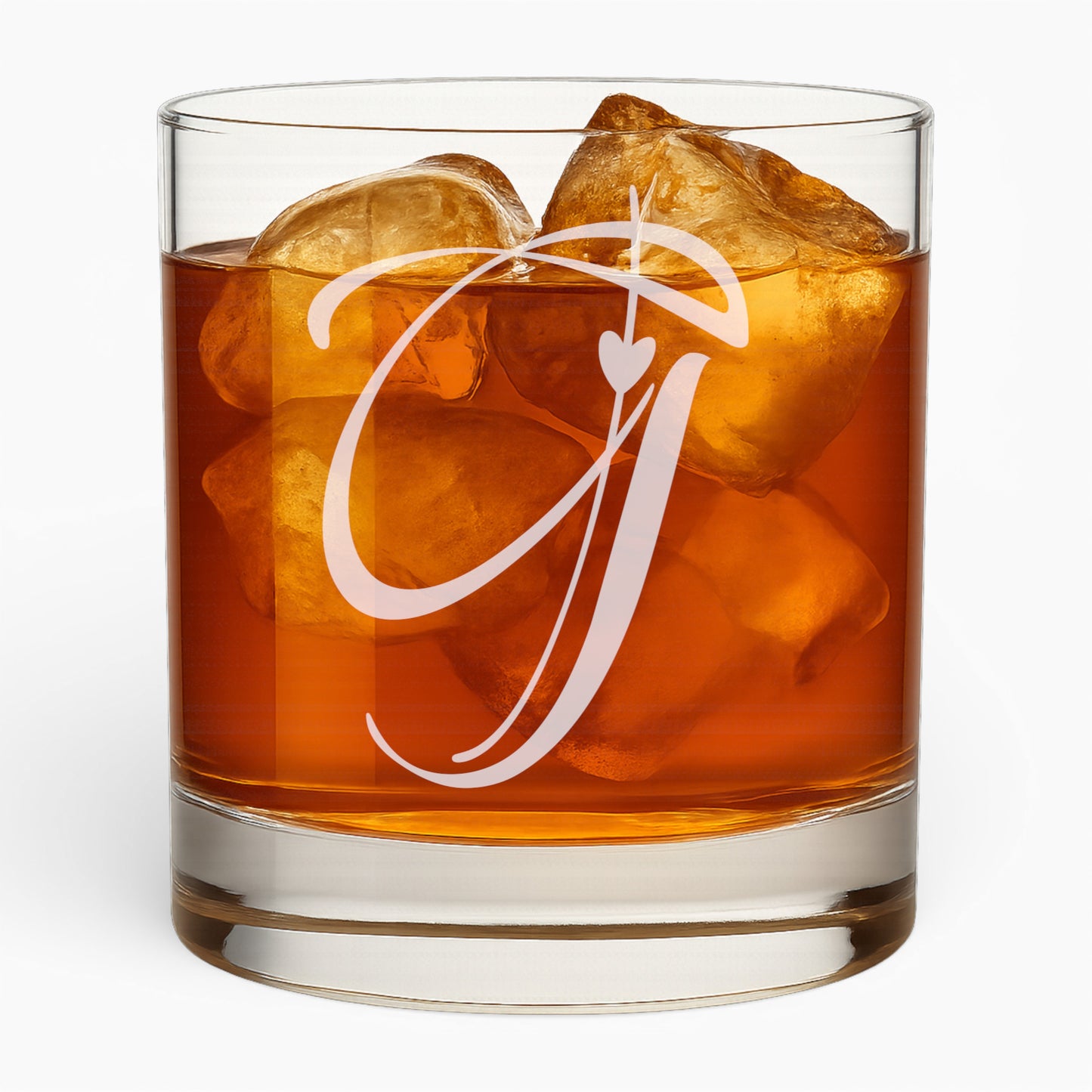 10.5 oz Love Letter Whiskey Glass - Romantic Engraved Design