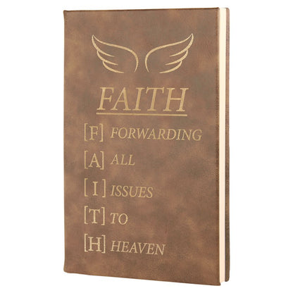 5.25" x 8.25" Rustic/Gold laserable leatherette journal with lined notepad, custom engraved notebook