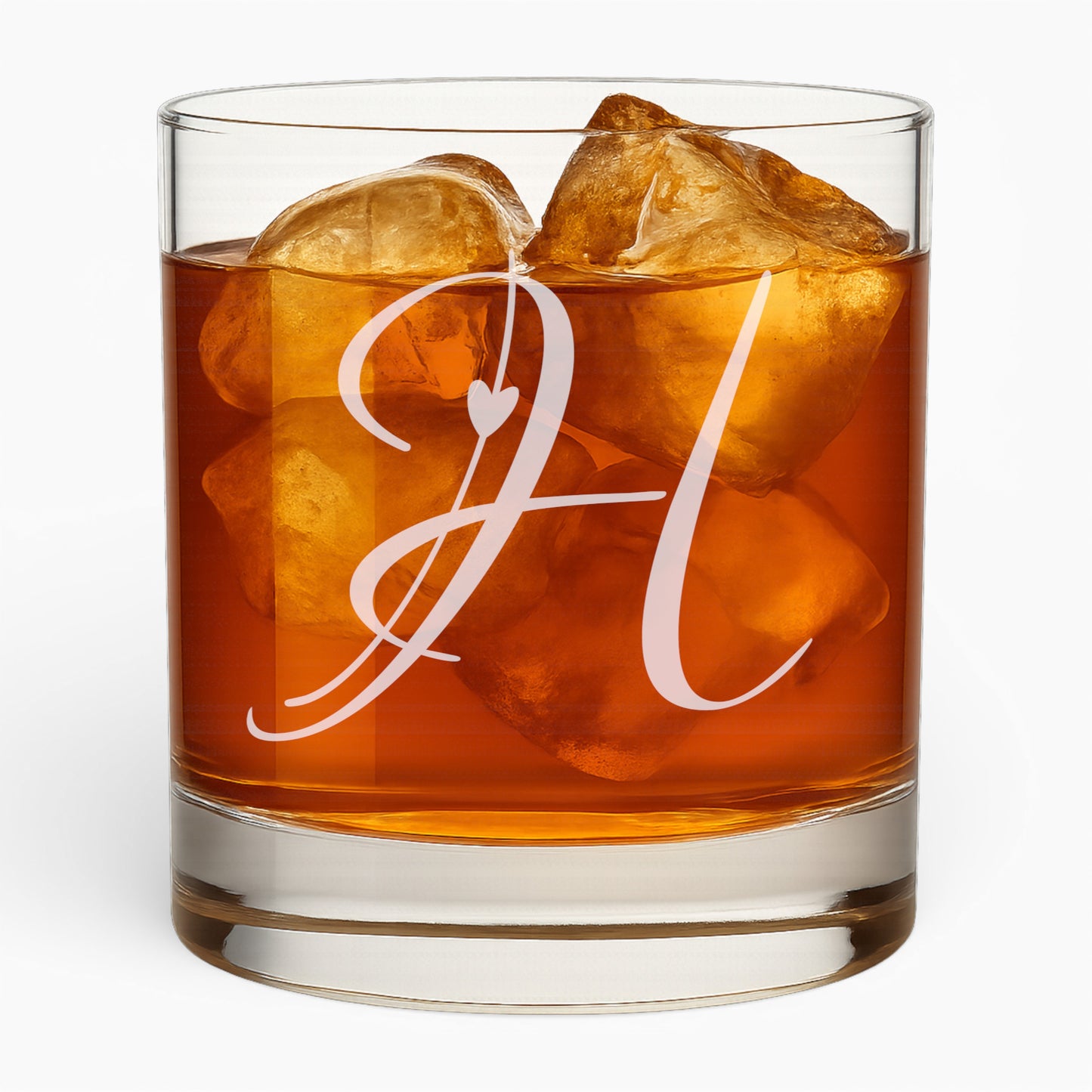 10.5 oz Love Letter Whiskey Glass - Romantic Engraved Design