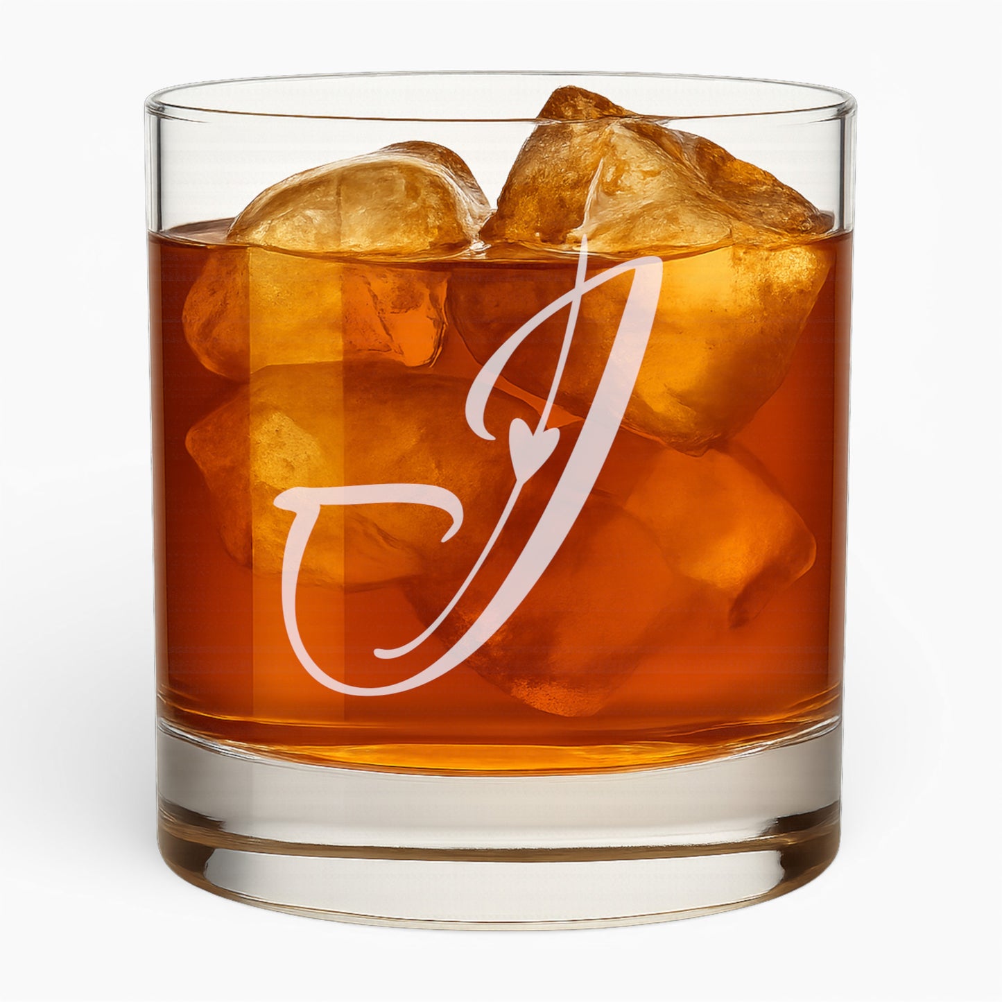 10.5 oz Love Letter Whiskey Glass - Romantic Engraved Design