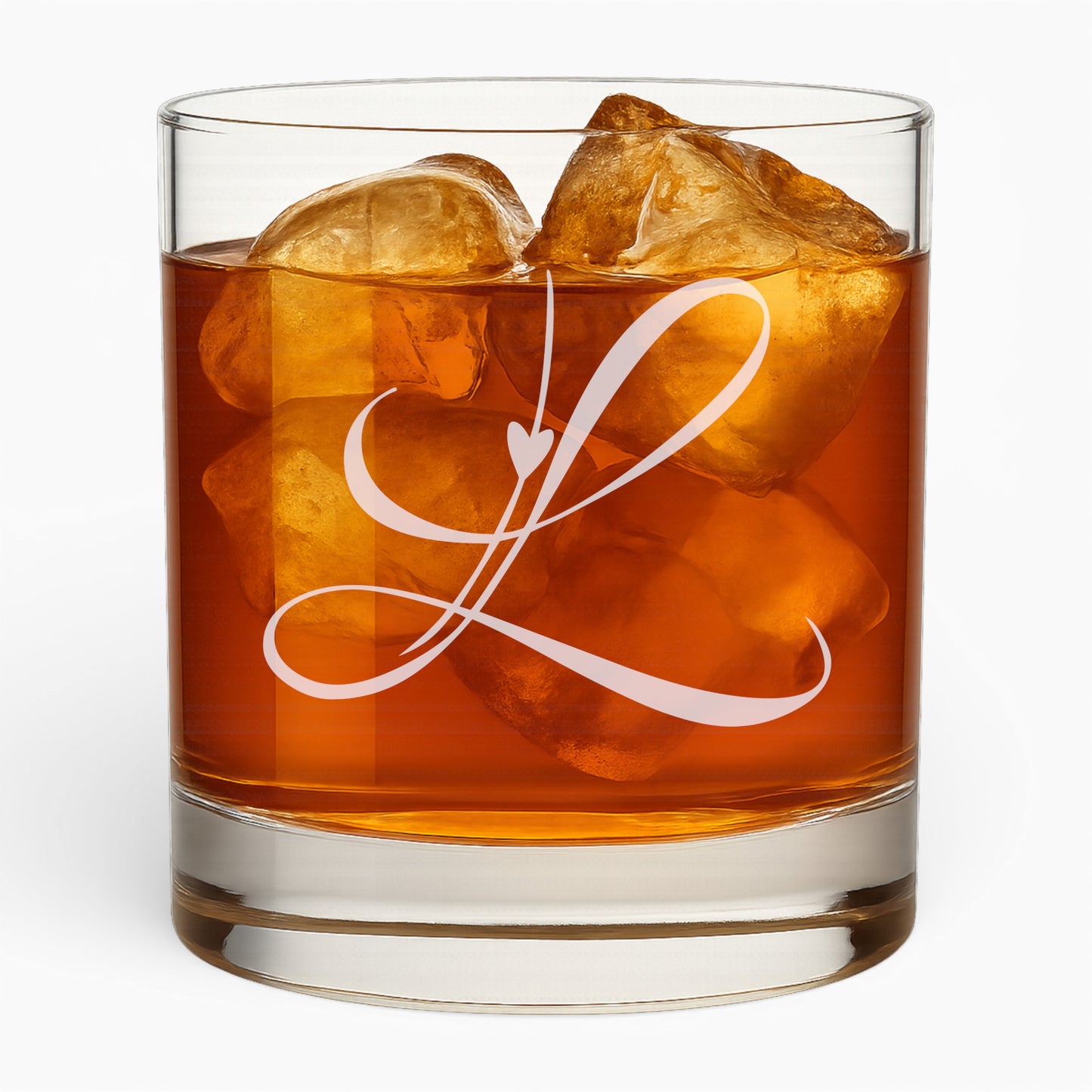 10.5 oz Love Letter Whiskey Glass - Romantic Engraved Design