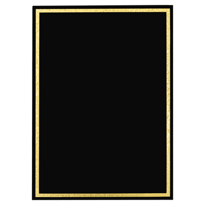 3" x 5" Black/Gold Florentine Frame Plaque Plate, custom engraved award plate