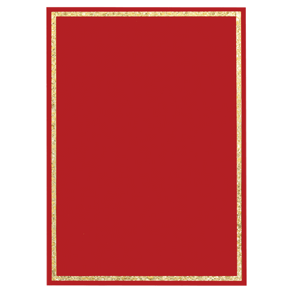 7" x 10" Red/Gold Florentine Frame Plaque Plate, custom engraved award plate