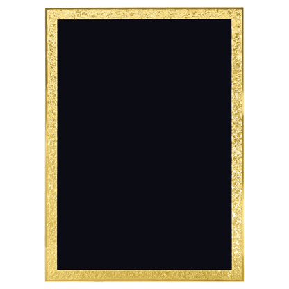 4" x 6" Black/Gold Florentine Border Plaque Plate, custom engraved award plate