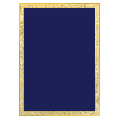 4" x 6" Blue/Gold Florentine Border Plaque Plate, custom engraved award plate