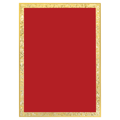 4" x 6" Red/Gold Florentine Border Plaque Plate, custom engraved award plate