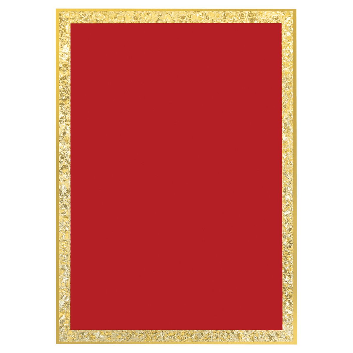 5" x 7" Red/Gold Florentine Border Plaque Plate, custom engraved award plate