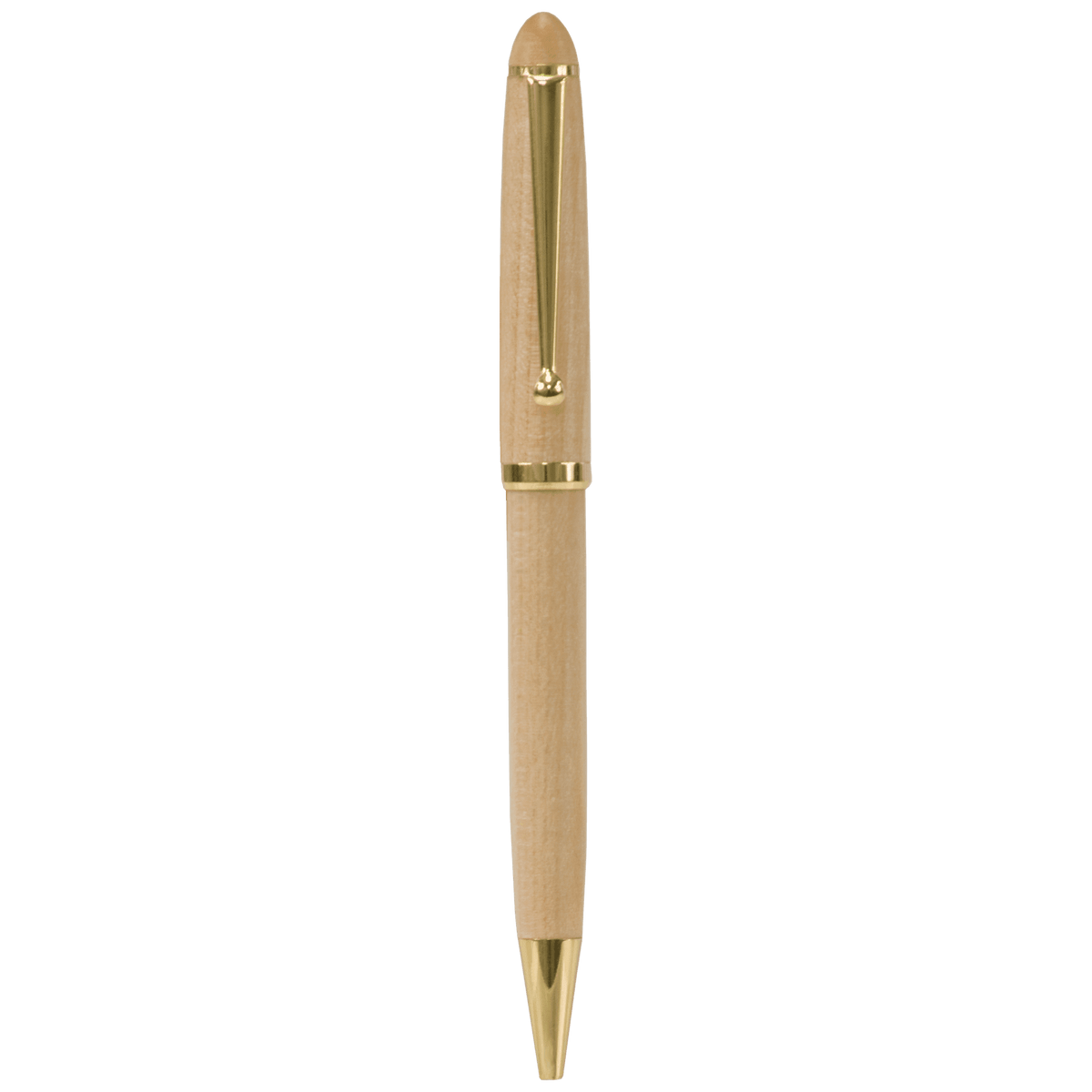Maple engraved wooden ballpoint pen